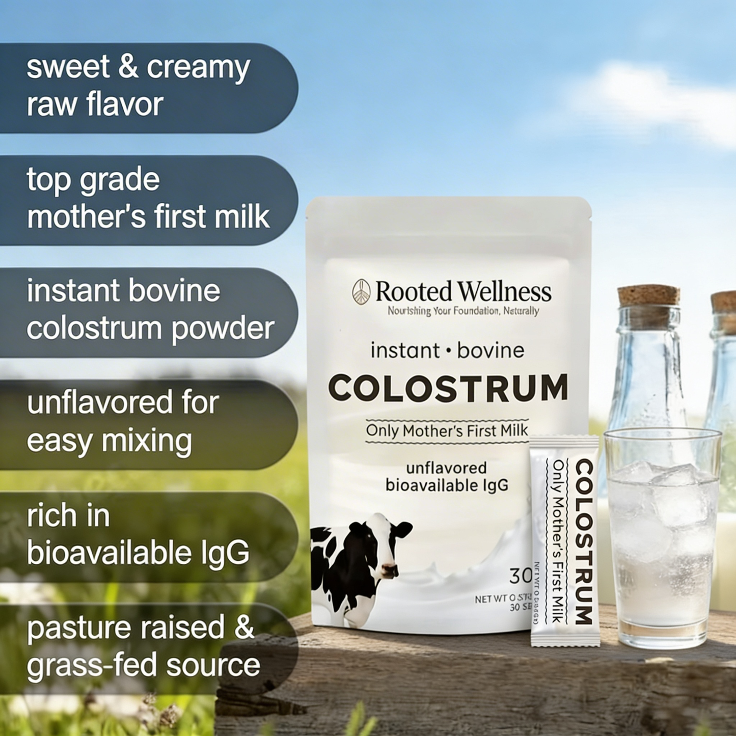 Rooted Wellness Bovine Colostrum Powder